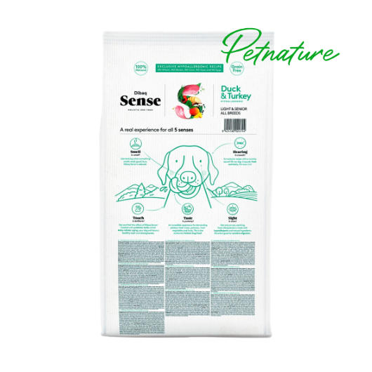 Dibaq Sense Dog Grain Free Pato y Pavo Light o Senior