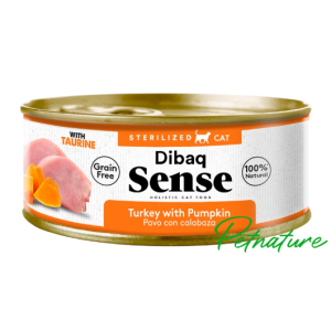 Dibaq Sense Cat Esterilizado Pavo con Calabaza Lata